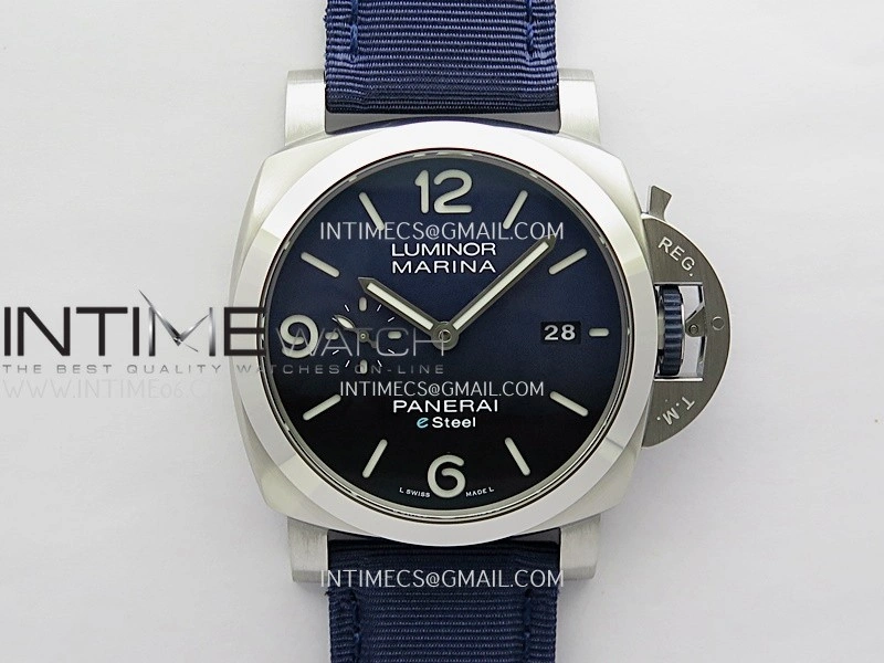 PAM1157 44mm VSF 1:1 Best Edition Blue Dial On Blue Nylon Strap P.9010 Super Clone
